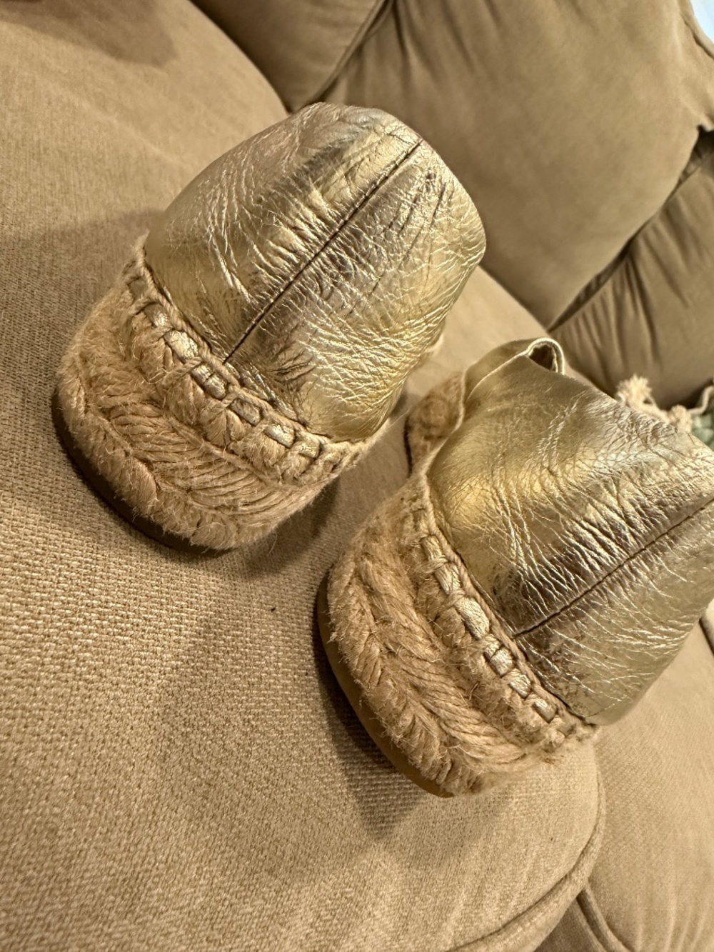 Tory Burch Ines Metallic Leather Platform Espadrilles - Picture 5 of 8